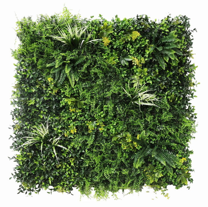 Umělá živá zelená stěna VEGETACE 3, 100 x 100cm