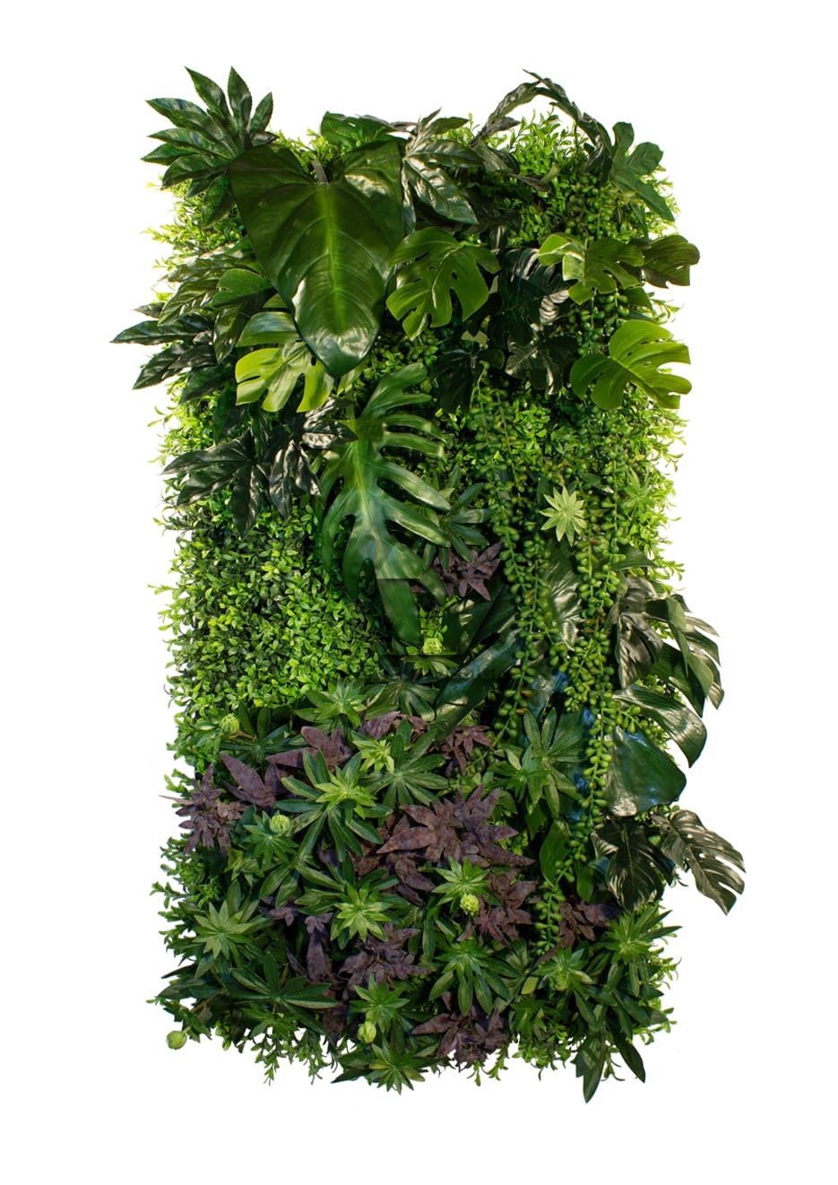 Vertikální zahrada z umělých rostlin STUDIOGREEN model 5, 50x100cm