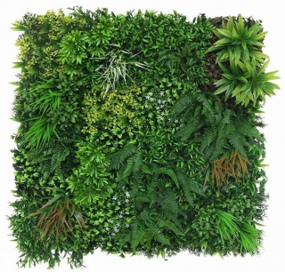 Umělá živá zelená stěna VEGETACE, 100 x 100cm