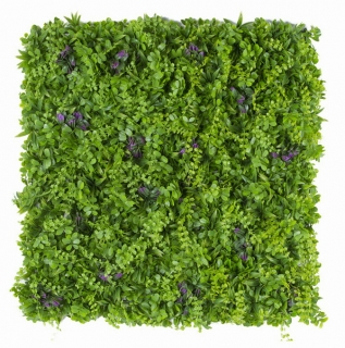 Umělá živá zelená stěna LOUKA2, 4ks dílce 50x50cm, plocha 1m2